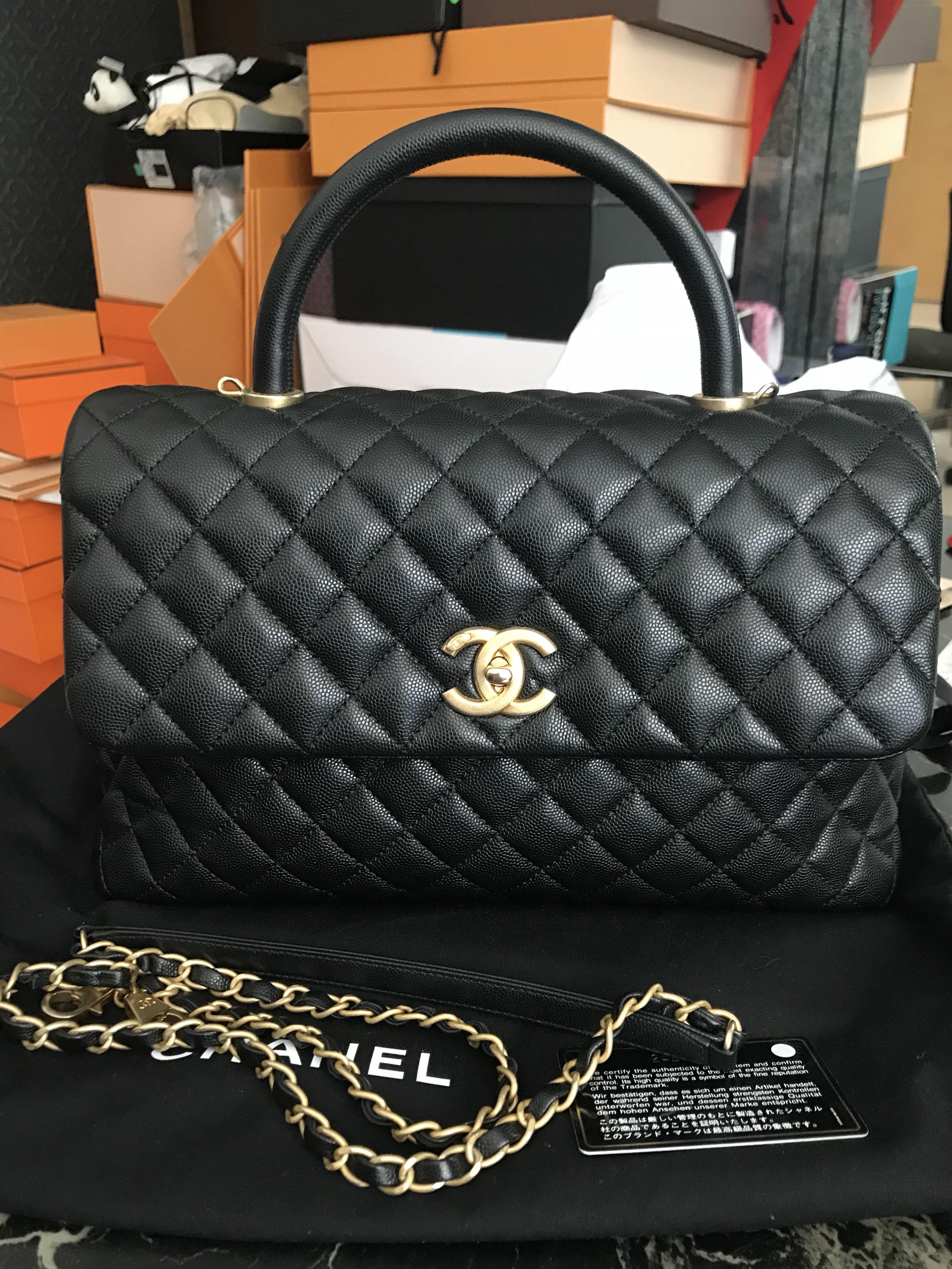 Great Deal! Chanel Coco Handle Classic Black Caviar Ghw Large #24, Luxury,  Bags & Wallets on Carousell