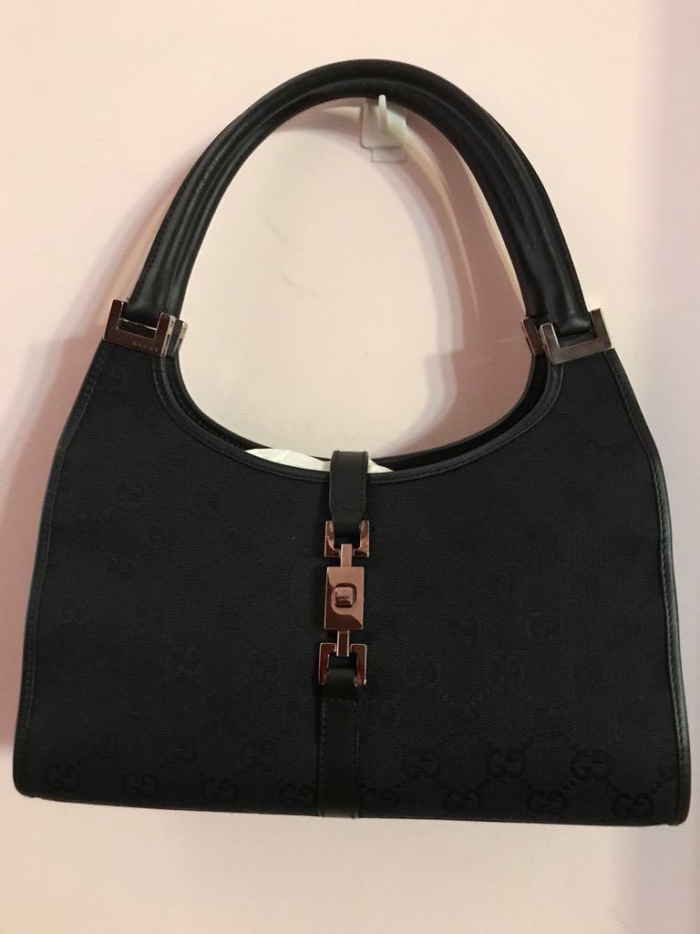 vintage black gucci shoulder bag