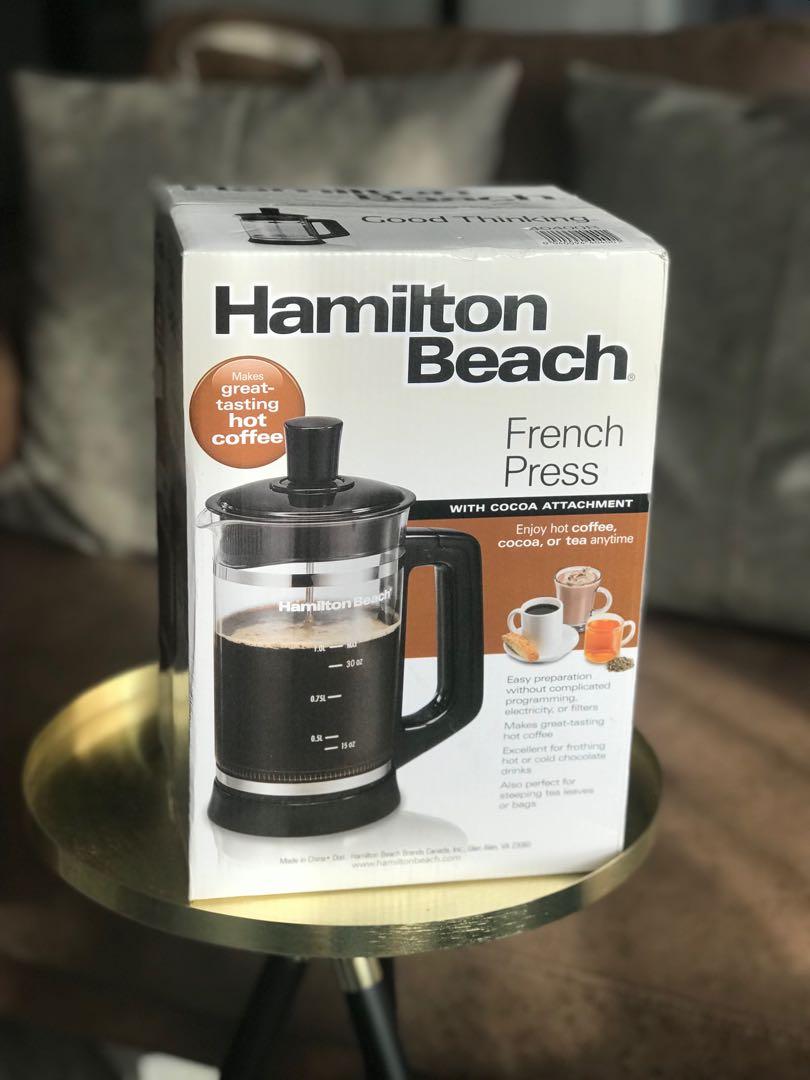 Hamilton Beach French Press Coffee Maker with Cocoa Attachment - 40400R
