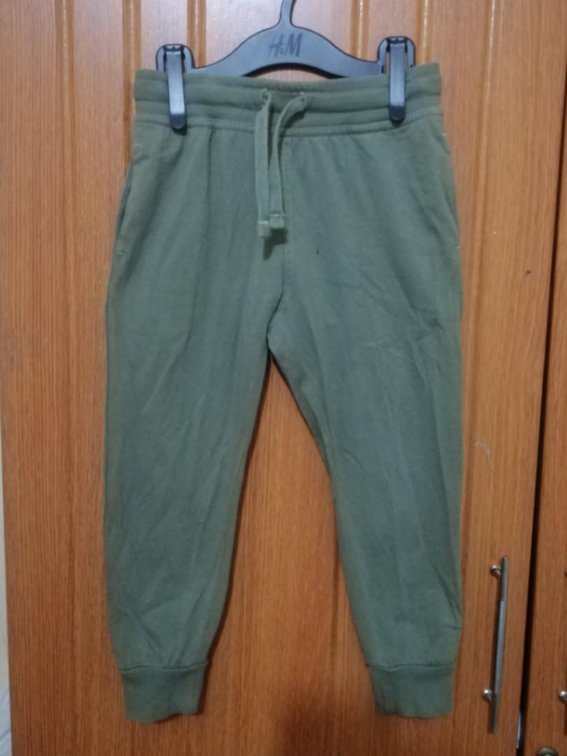 h&m green joggers