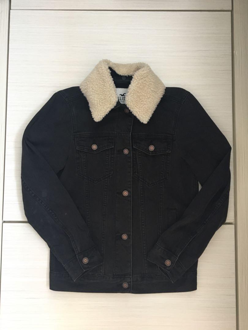 black denim jacket hollister