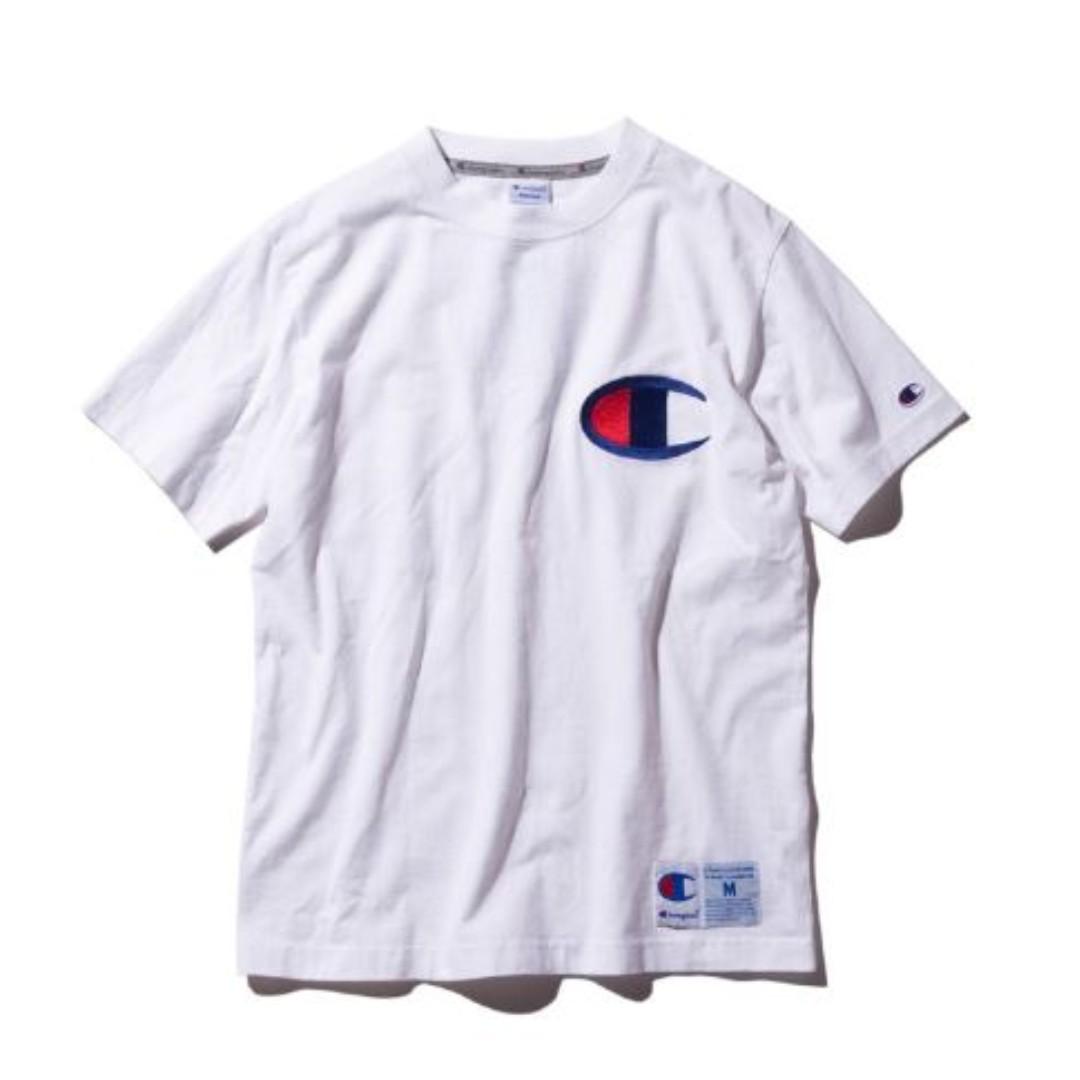 champion big logo t shirt