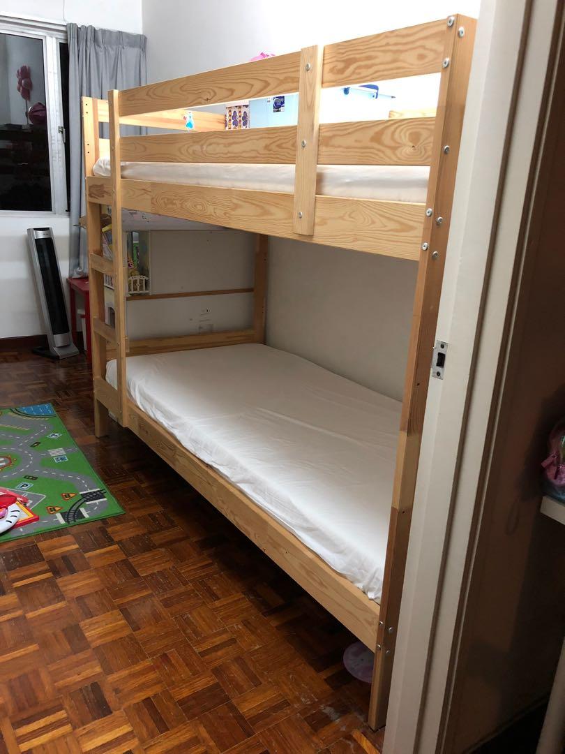 Ikea Mydal bunk bed, Babies & Kids, Baby Nursery & Kids Furniture, Cots & Cribs on Carousell