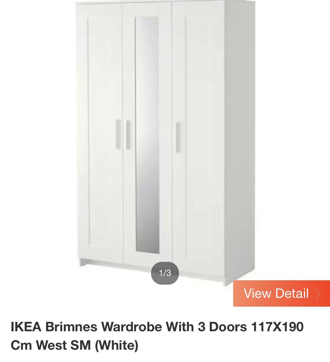 Jualan Pindah Rumah Ikea Brimnes 3 Doors Wardrobe Home