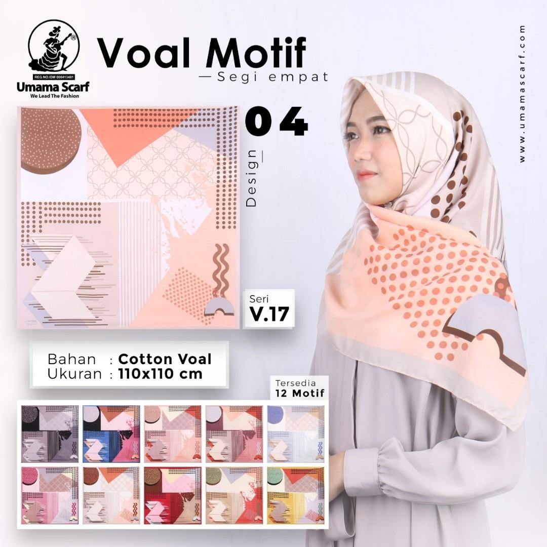 Kerudung Segi Empat Motif Bahan Voal 04 Fesyen Wanita Muslim Fashion Syal Di Carousell