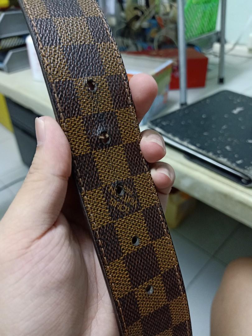 Louis Vuitton Brown Taurillon Leather LV Initiales Belt Size 85CM Louis  Vuitton