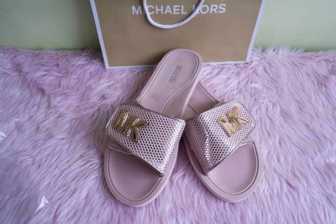 Rose gold mk slides store