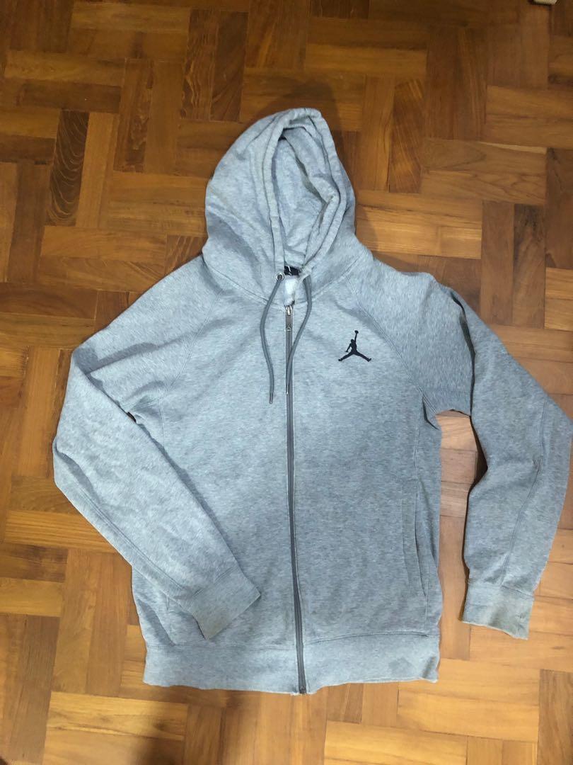Nike Jordan grey zip up hoodie, Men's 
