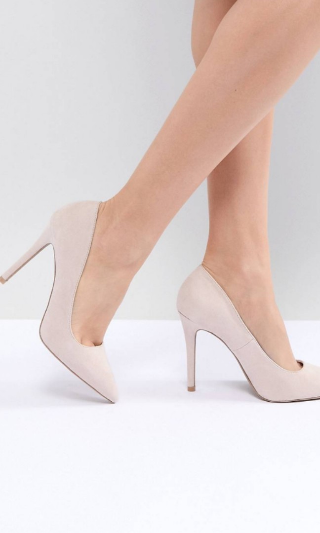 nude colored high heels