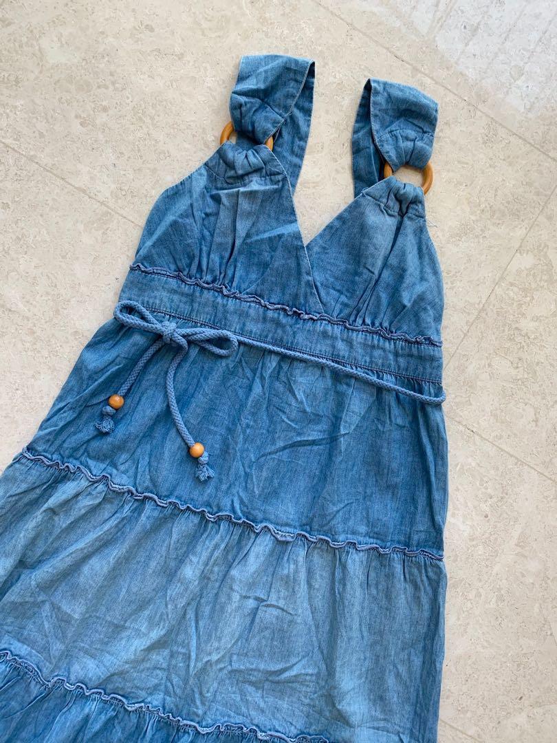 ankle length pinafore dress