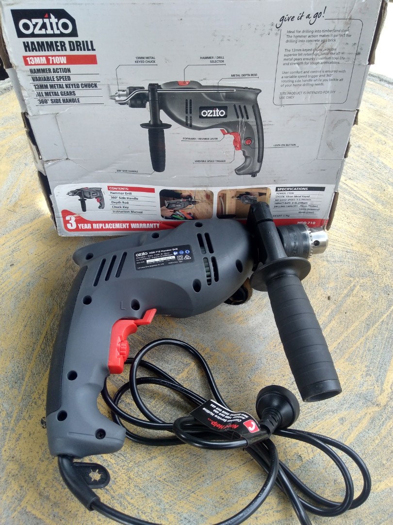 Ozito 710w hammer shop drill