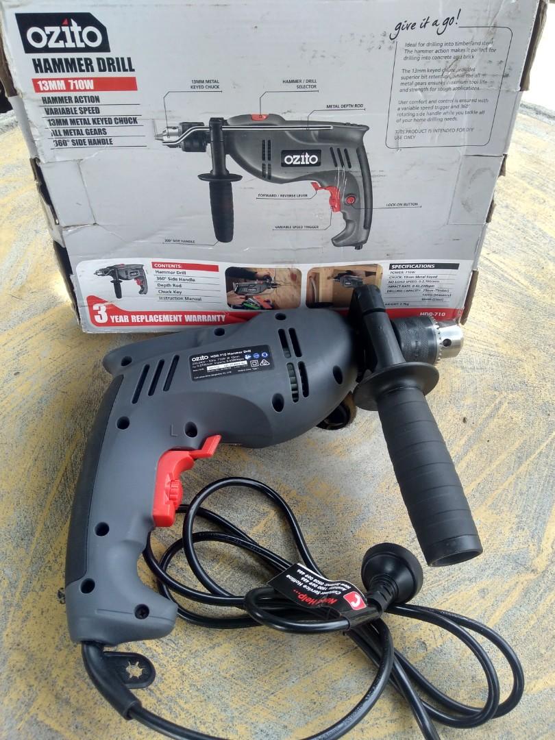 Ozito 13mm best sale 710w hammer drill