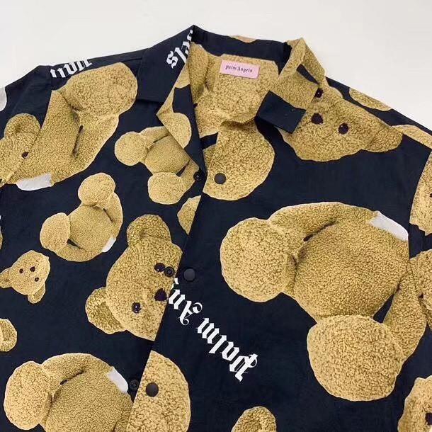 Palm Angels teddy bear shirt, Fesyen 