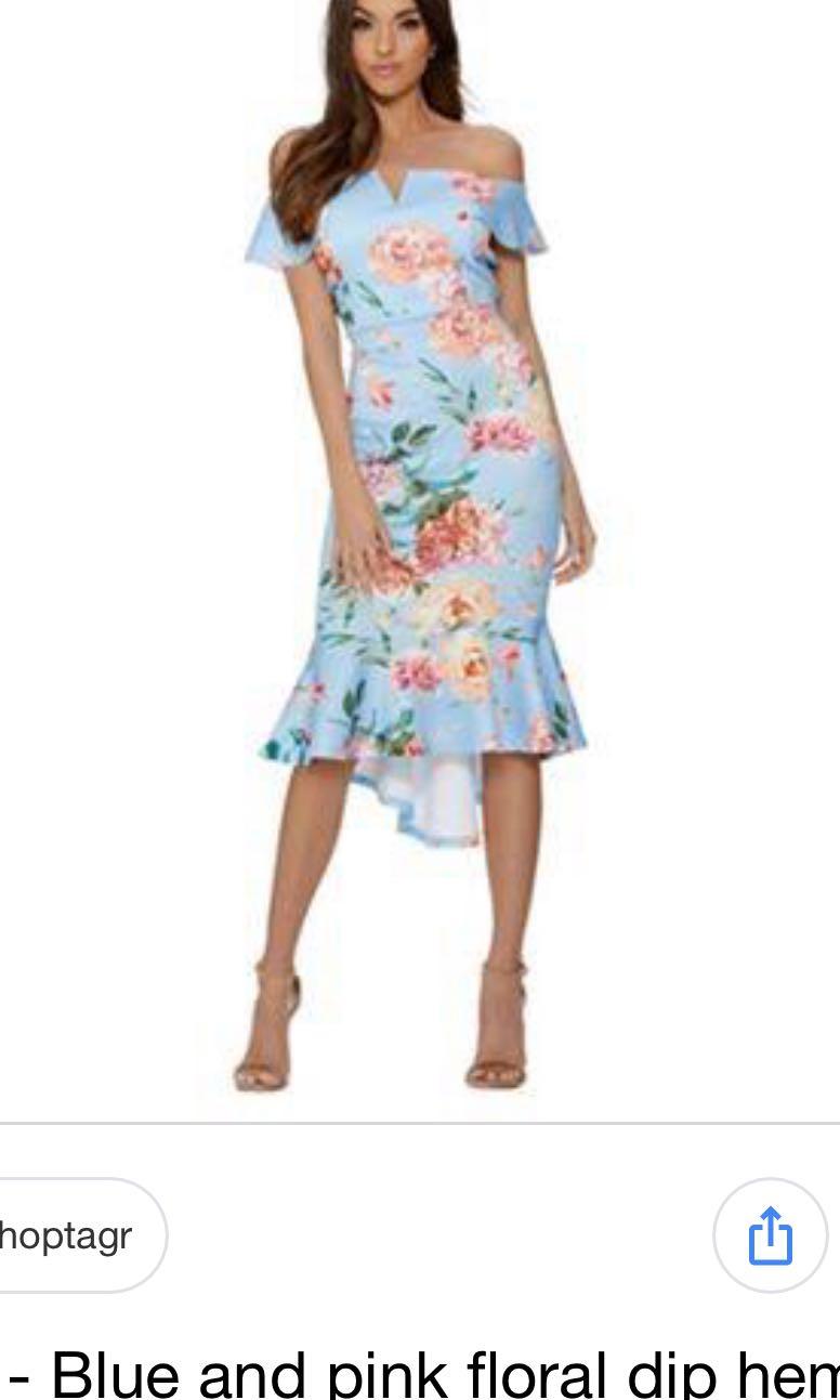quiz floral bardot dress