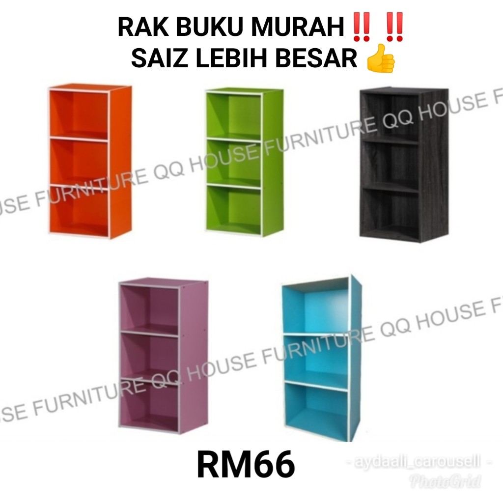 Rak Buku Murah Saiz Lebih Besar Home Furniture Others On Carousell