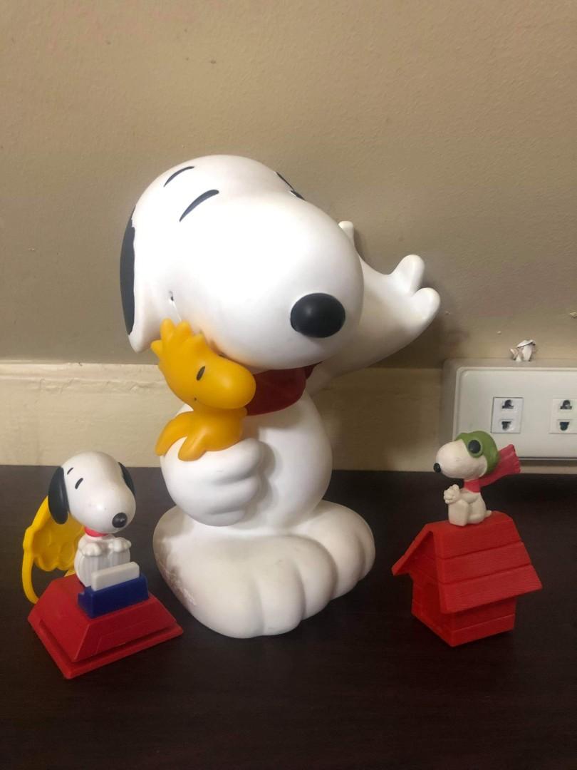 Rare Peanuts Snoopy Woodstock phone holder and coin bank by ACL