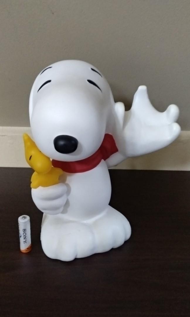 Rare Peanuts Snoopy Woodstock phone holder and coin bank by ACL