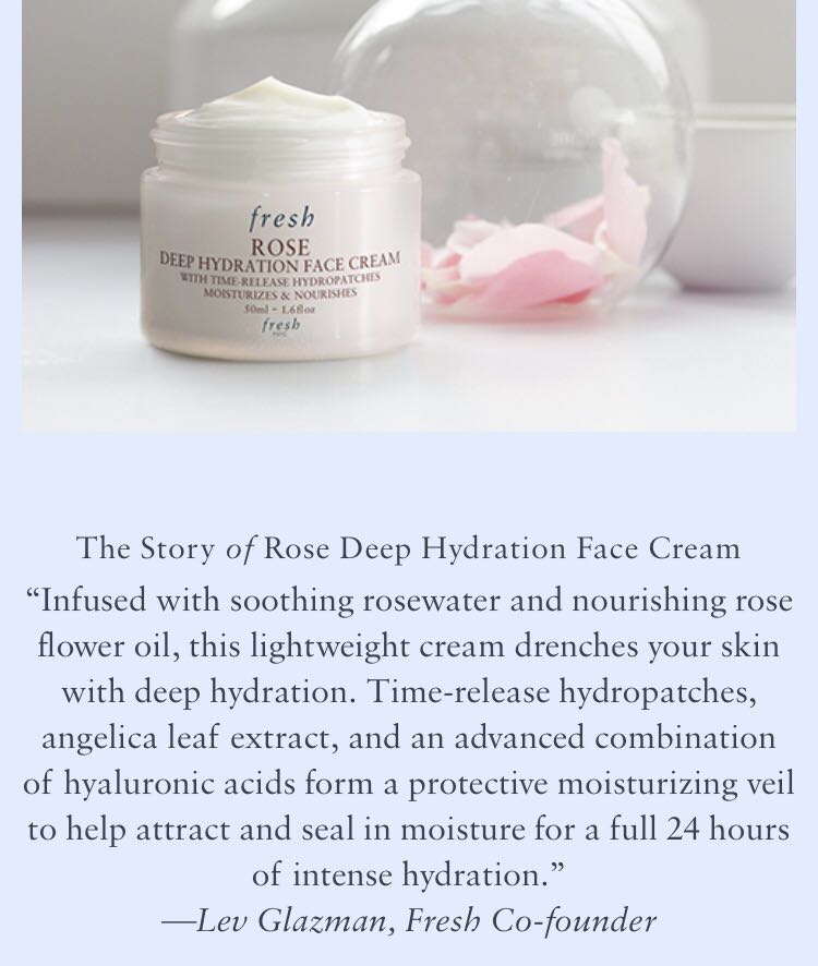 fresh rose hydration face cream