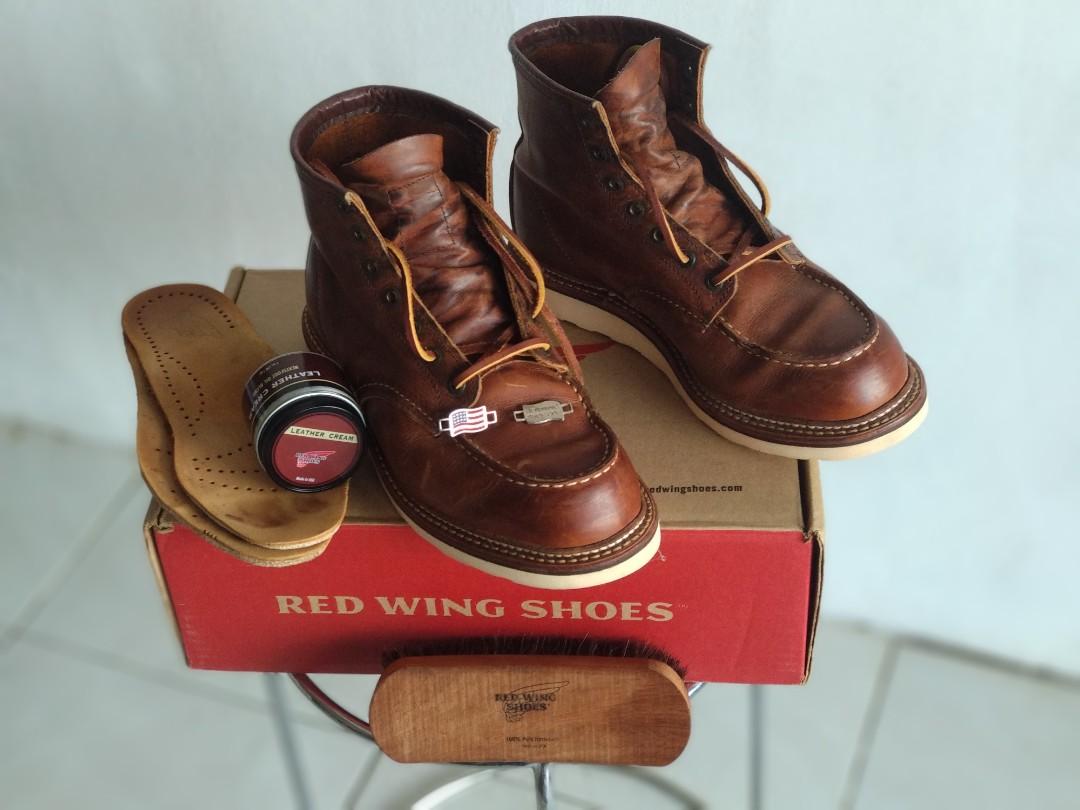 red leather timberlands