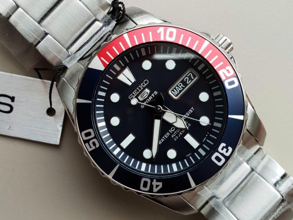 Seiko 5 Sports SNZF15 Sea Urchin Pepsi Automatic Watch SNZF15K1 Brand New,  Men's Fashion, Watches & Accessories, Watches on Carousell