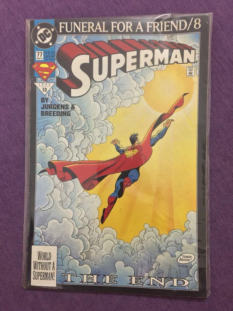 Superman Comic Funeral For A Friend 8 comics, Hobbies & Toys, Books