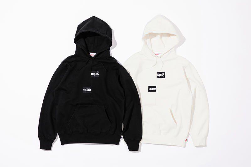 supreme split logo hoodie
