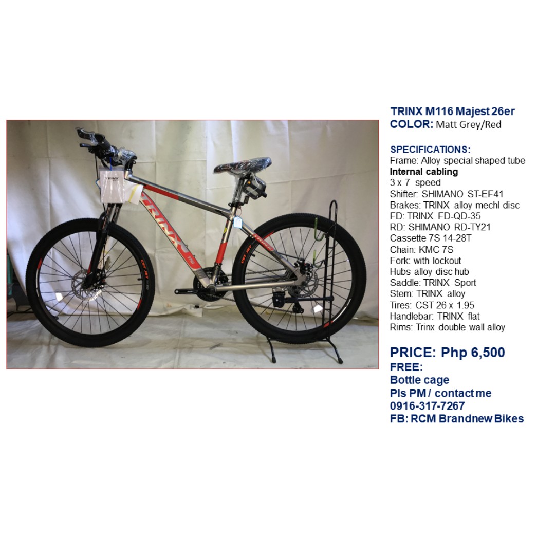 Trinx m116 26er specs cheap