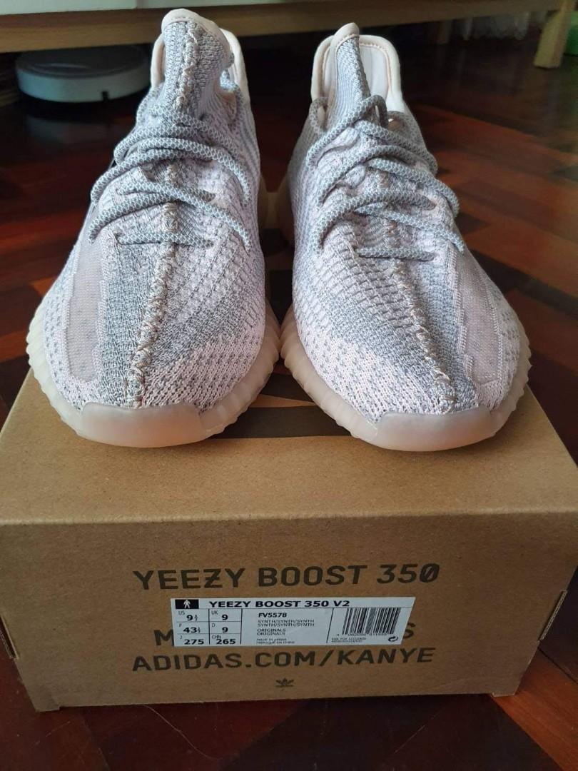 US Size 9.5) Yeezy 350 V2 Snyth, Men's Fashion, Footwear, Sneakers on  Carousell