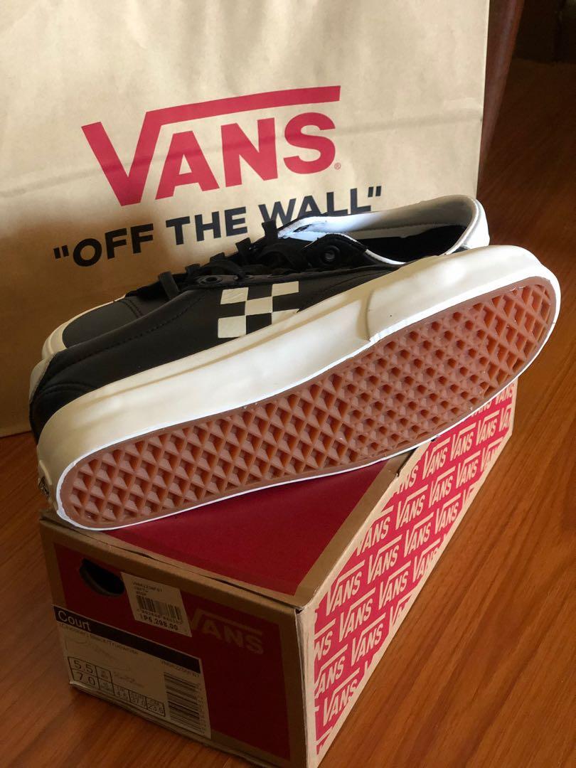 VANS Court Leather Checker Women s Fashion Footwear Sneakers on