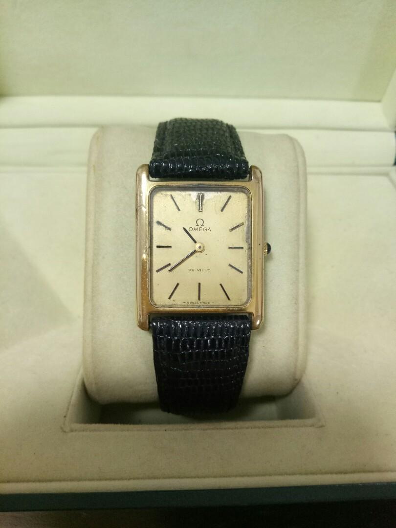 Vintage Omega Tank De Ville Ladies Winding Swiss, Luxury, Watches on  Carousell