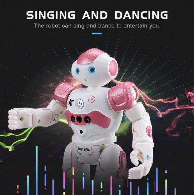 Virhuck R2 Smart Remote Controlled Robot Toy Gift for Kids with Music Lights Walking Singing Dancing Gesture Sensor Obstacle Avoidance Auto