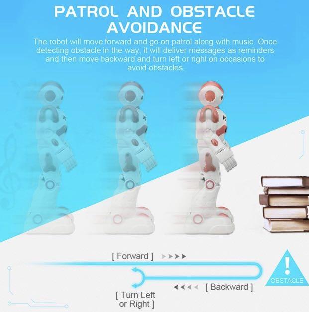 Virhuck R2 Smart Remote Controlled Robot Toy Gift for Kids with Music Lights Walking Singing Dancing Gesture Sensor Obstacle Avoidance Auto