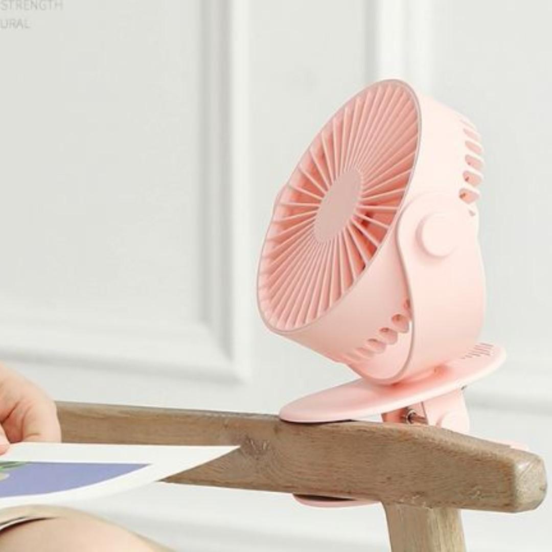 Wireless rechargeable Clip-on Fan 360 Degree Rotate USB Electric Fan ...