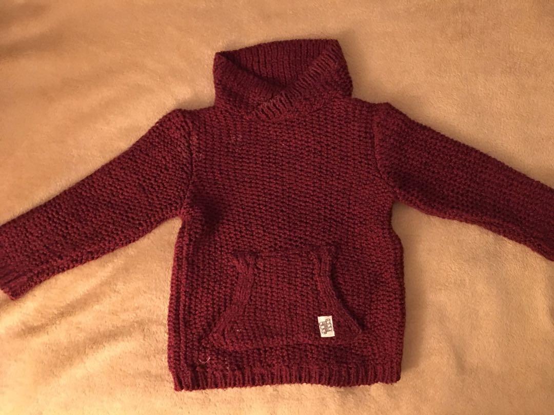 baby boy maroon sweater