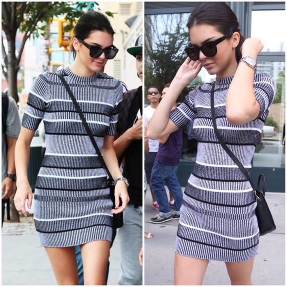zara striped bodycon dress