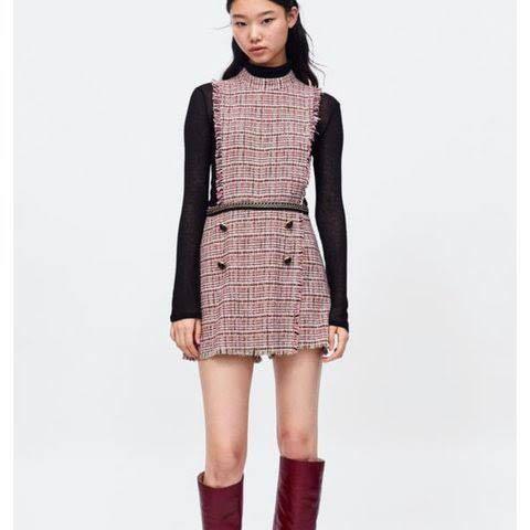 tweed jumpsuit zara