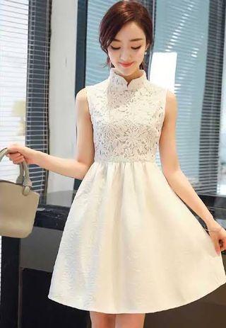 DRESS KOREA BRUKAT (model contoh pakai)