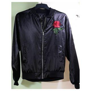 Copper (local brand) Satin Bomber Jacket - Black - Girl Gang
