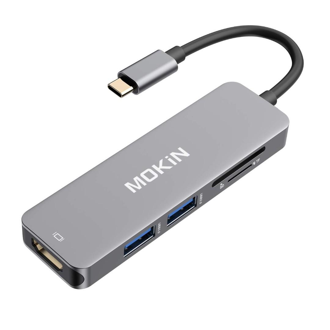 3777 Usb C Hdmi Adapter For Macbook Pro 2016 2017 5 In 1 Usb C To Hdmi Output Sd Microsd Card Reader And 2 Ports Usb 3 0 Space Gray Electronics Others On Carousell