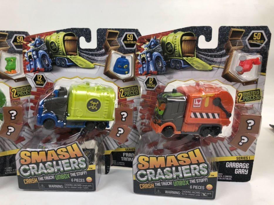 4 packs Smash Crashers Toy Trucks Cars - w free play box