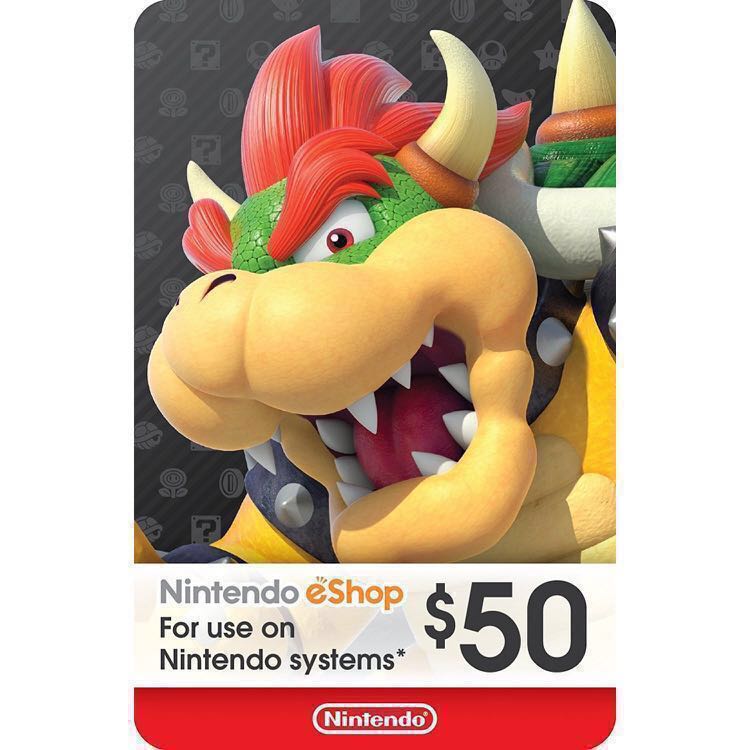 50 USD Nintendo Switch eShop gift card prepaid credit digital