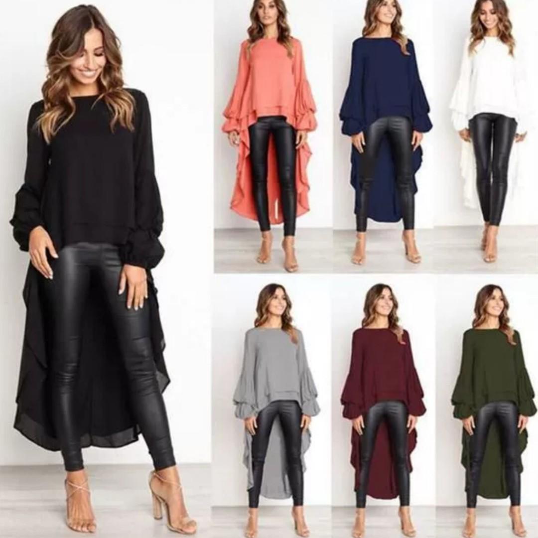 S 3xl Regular Plus Size Korean Fashion Blouse Women S