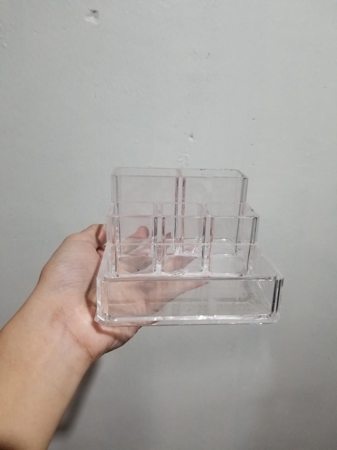 Acrylic Makeup Organizer (Category: Makeup) located in Marikina City. Submitted by kywaaahhh (Listing ID 240947178, Image 1). Description: ACRYLIC MAKEUP ORGANIZER - Perfect for storing lipsticks, powders, mascaras, & other makeup products! - Nawala ko lang yung box but it is in pristine condition :).