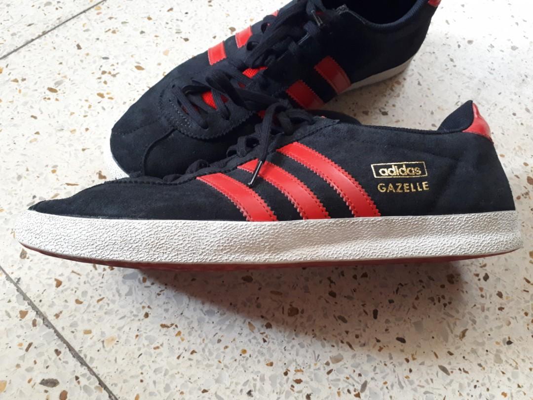 Adidas Gazelle OG Black Red Men s Fashion Footwear Sneakers on Carousell