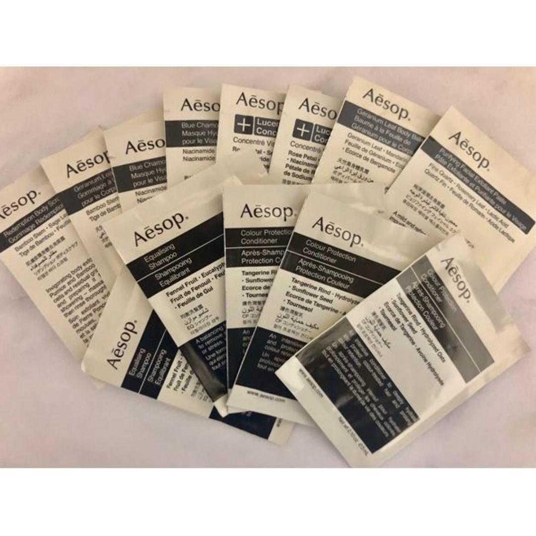 Aesop Samples Beauty Personal Care Bath Body Body Care On Carousell