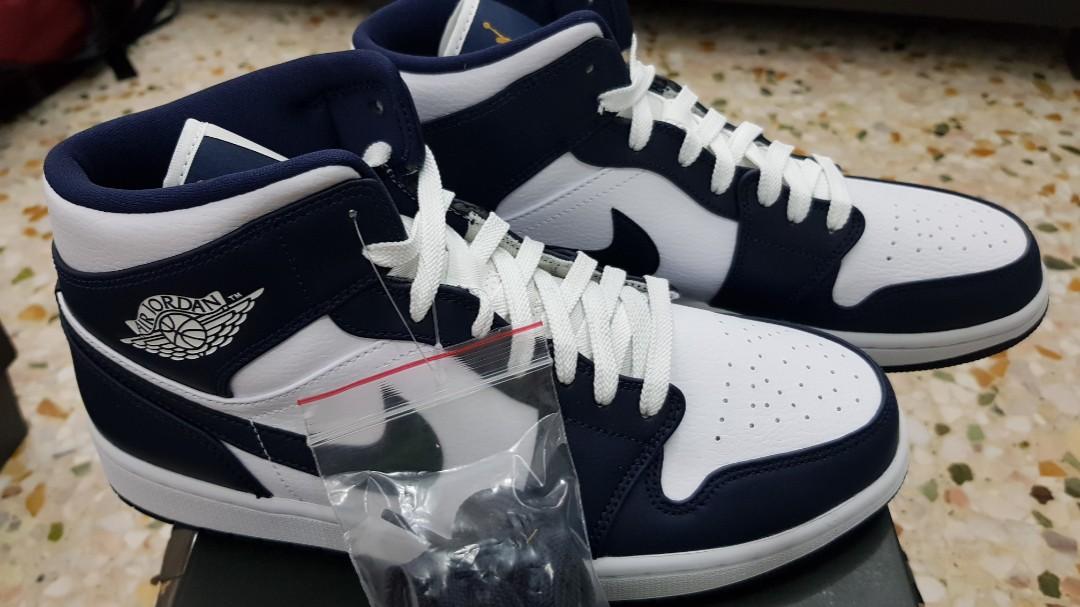 Air jordan 1 mid white obsidian metallic gold store