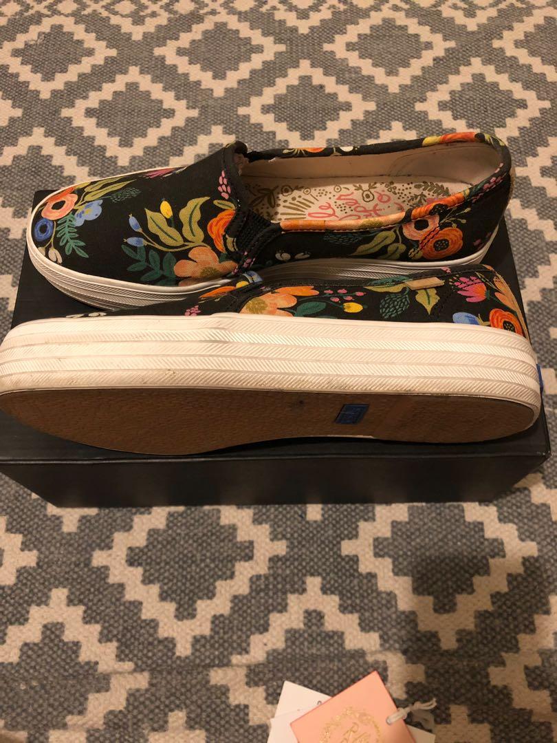 keds rifle paper slip ons
