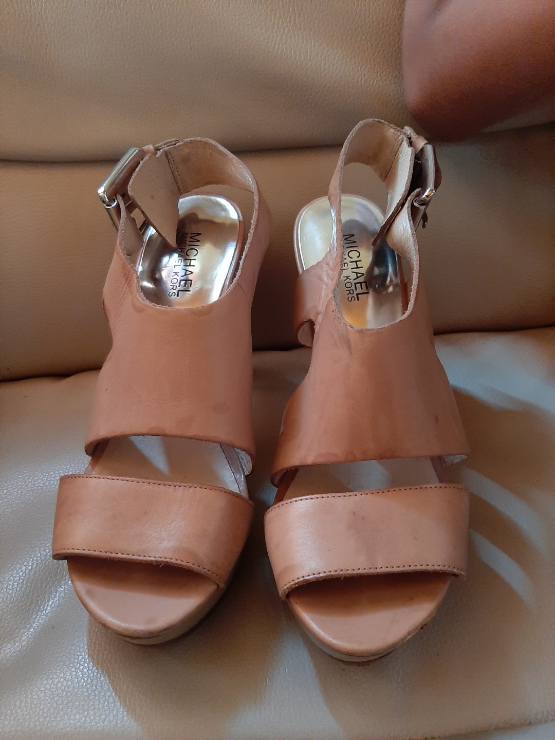 Michael kors brown sandal sale heels