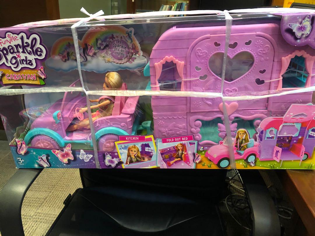 barbie car and caravan