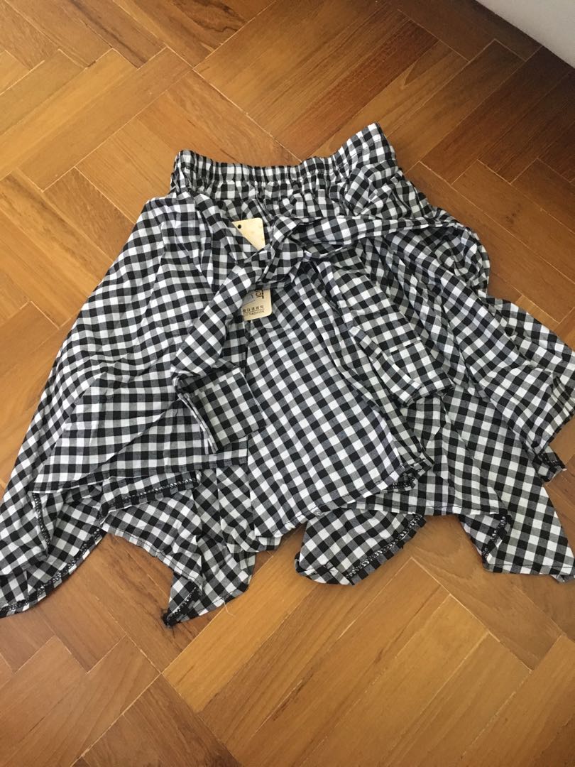 flannel tie skirt